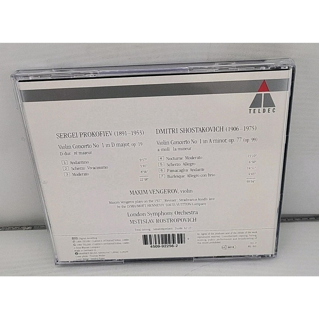 Violin Concertos by Prokofiev / Shostakovich / Vengerov (CD, 1994)