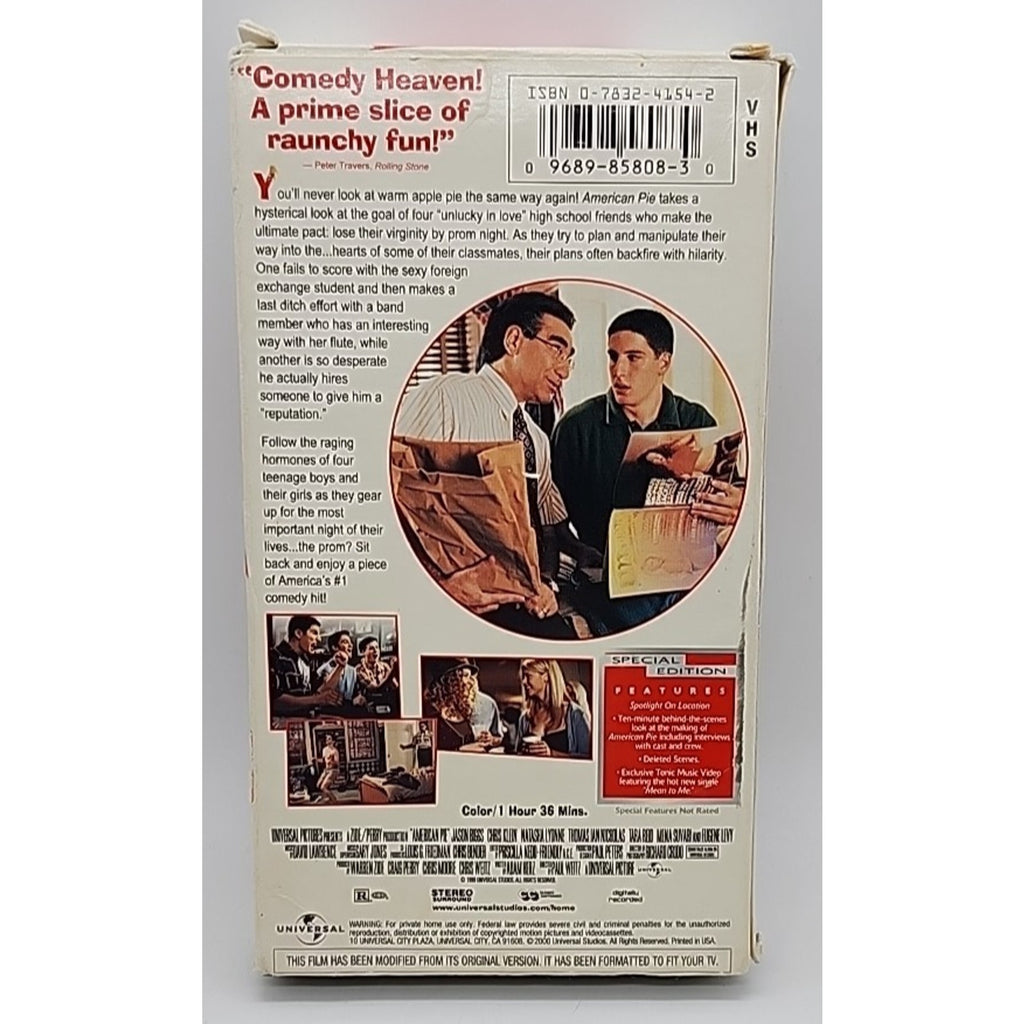 American Pie (VHS, 1999) Special Edition