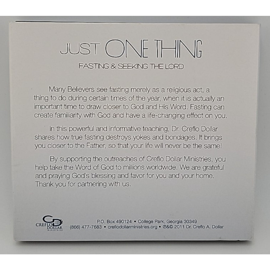 Just One Thing: Fasting & Seeking The Lord By Creflo Dollar 2-Disc Set DVD VIDEO