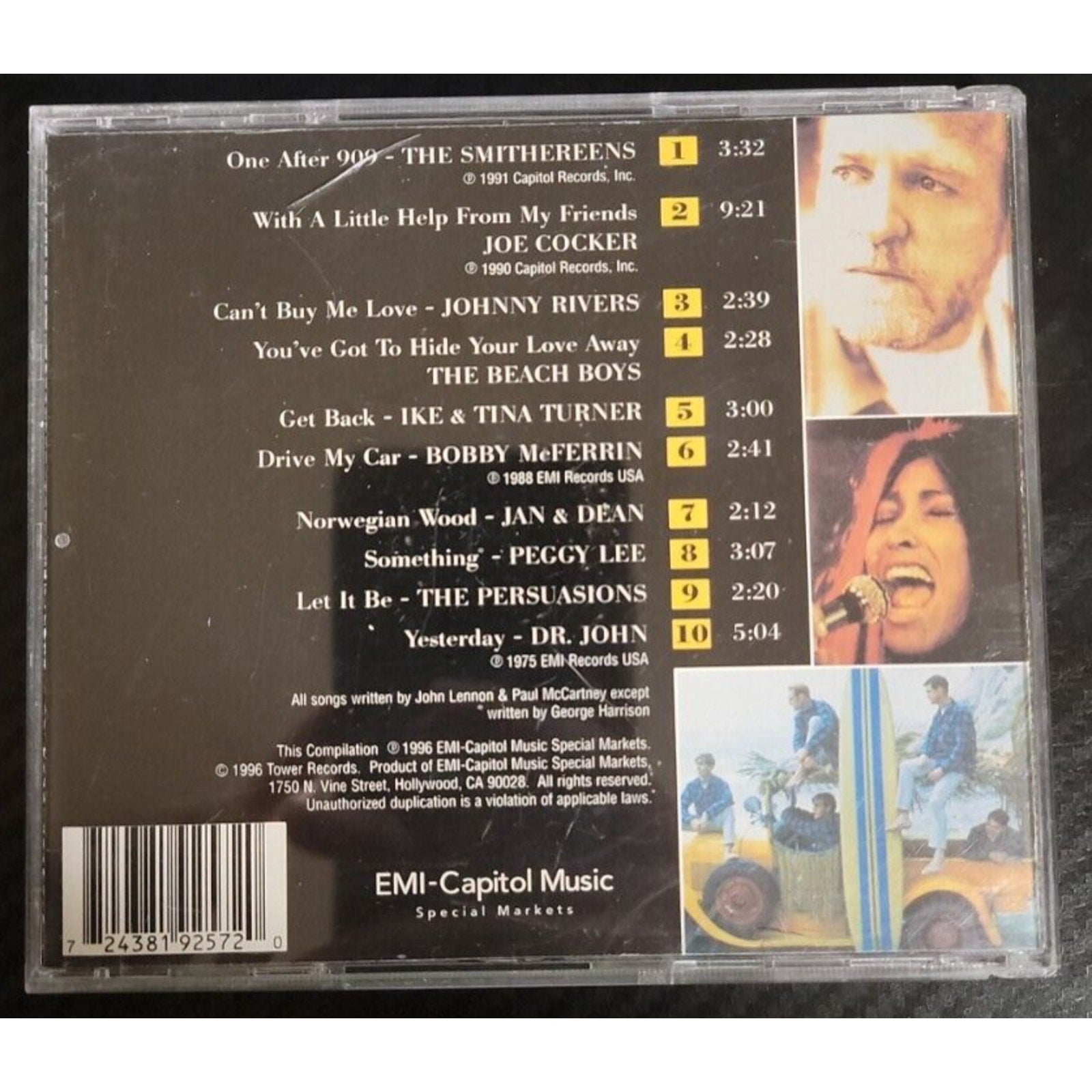 Various - A Tower Records CD Tribute To The Beatles ~ 1996 EMI-Capitol