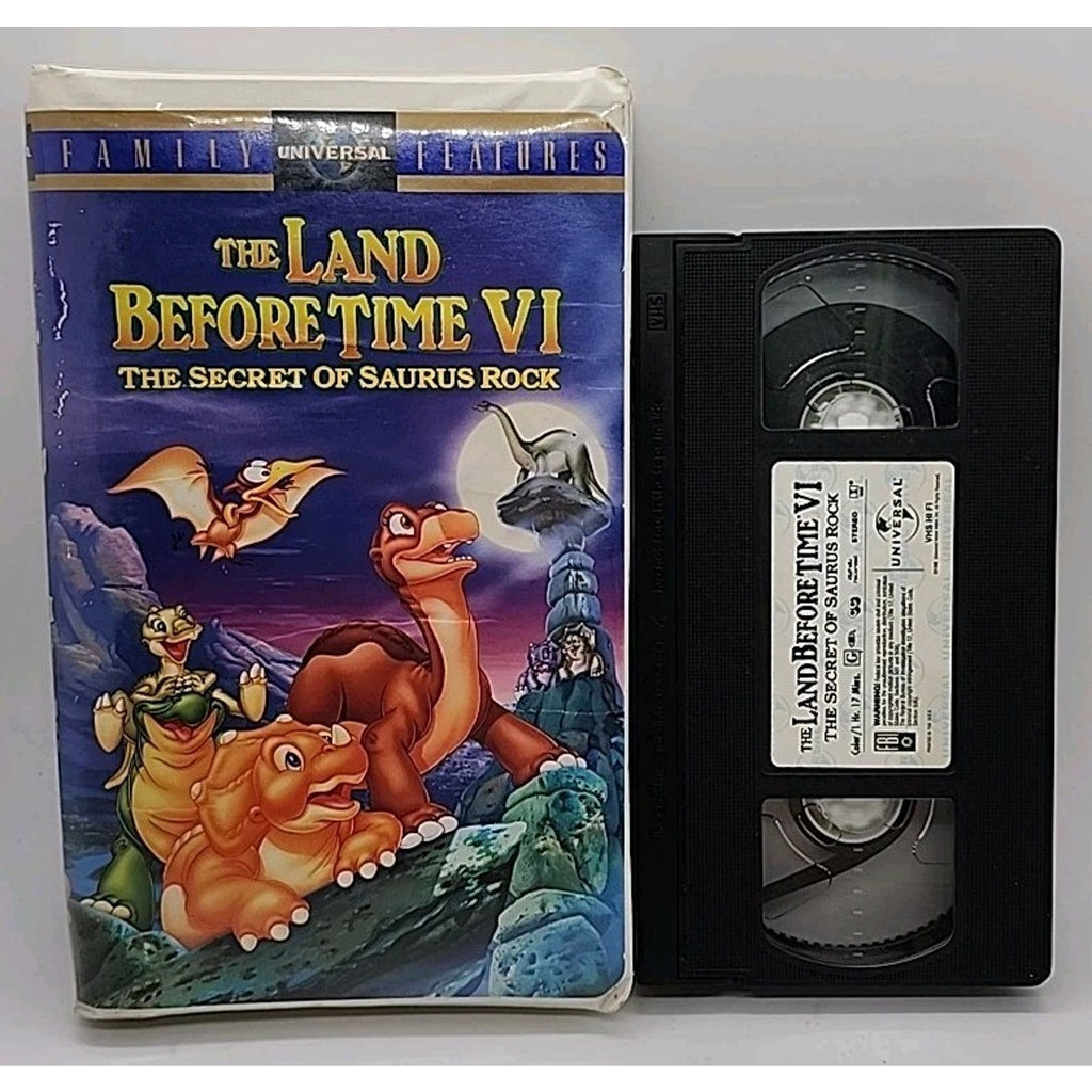 The Land Before Time VI: The Secret of Saurus Rock (VHS, 1998, Clamshell...