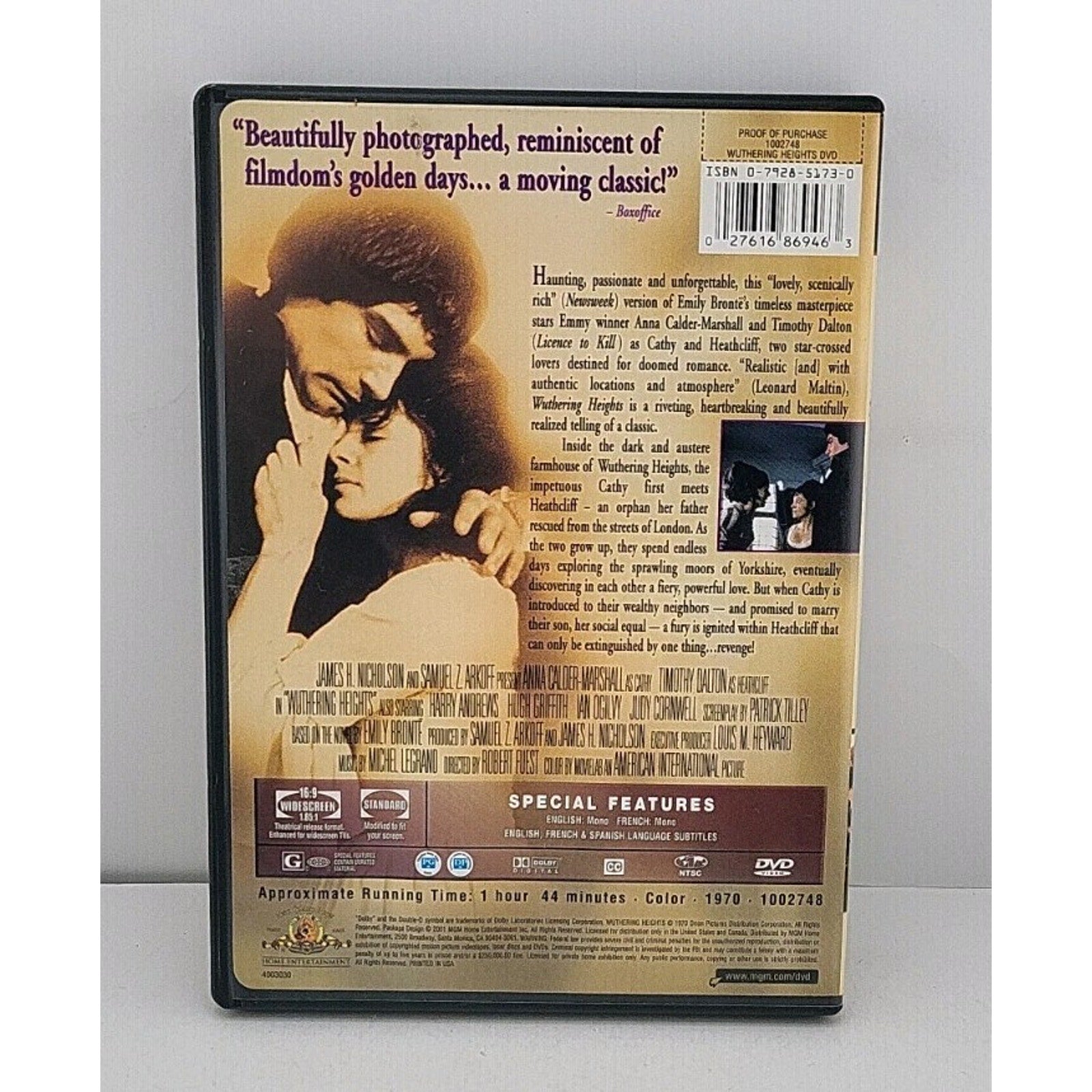 Wuthering Heights (DVD, 1970)