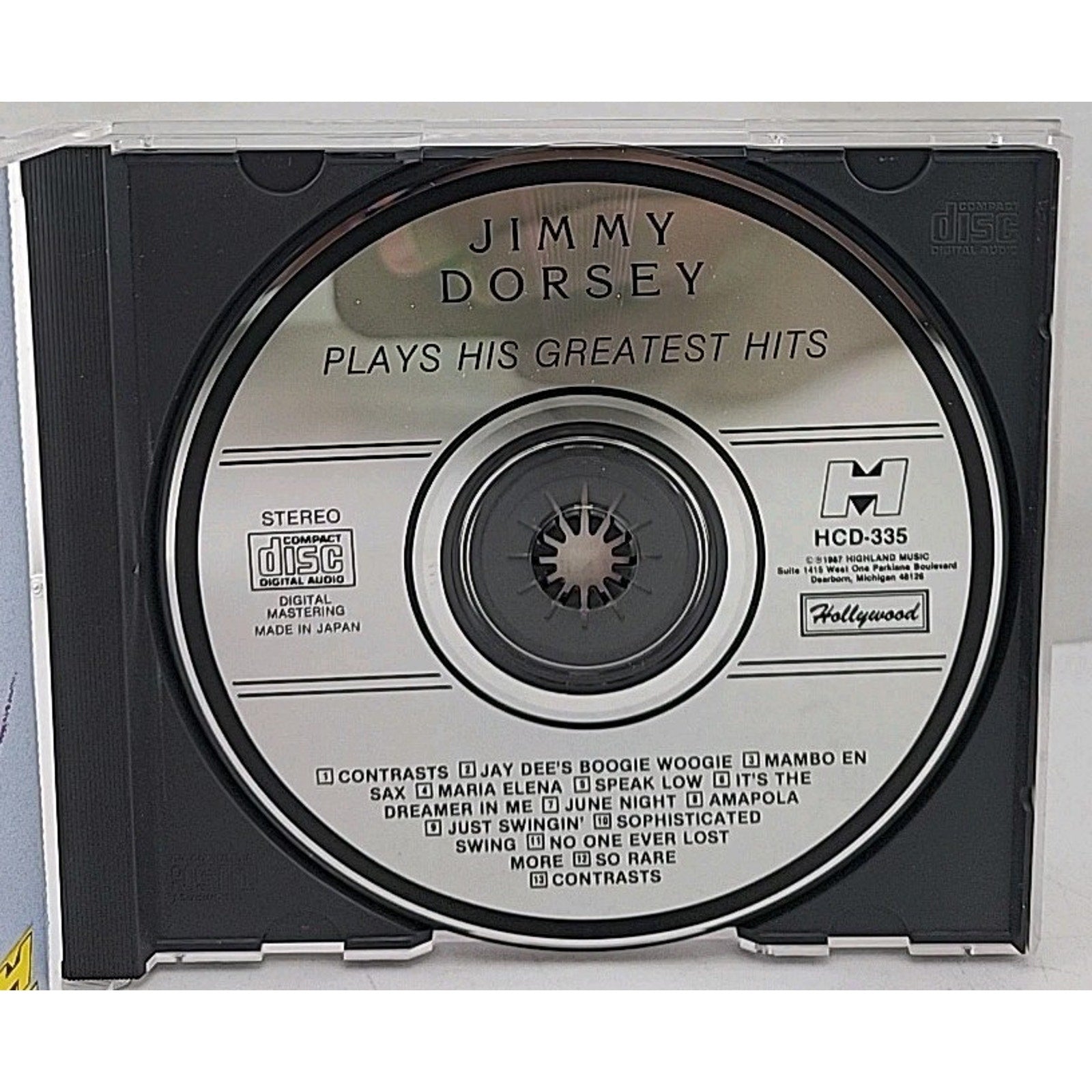 Plays His Greatest Hits by Dorsey, Jimmy (CD, 1994)