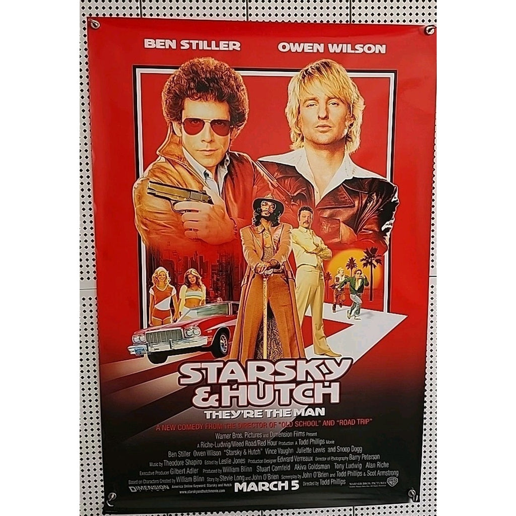 Starsky & Hutch Movie Poster 2 Sided Original 27x40 Ben Stiller Owen Wilson