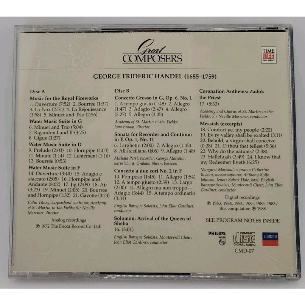 Handel Great Composers CD