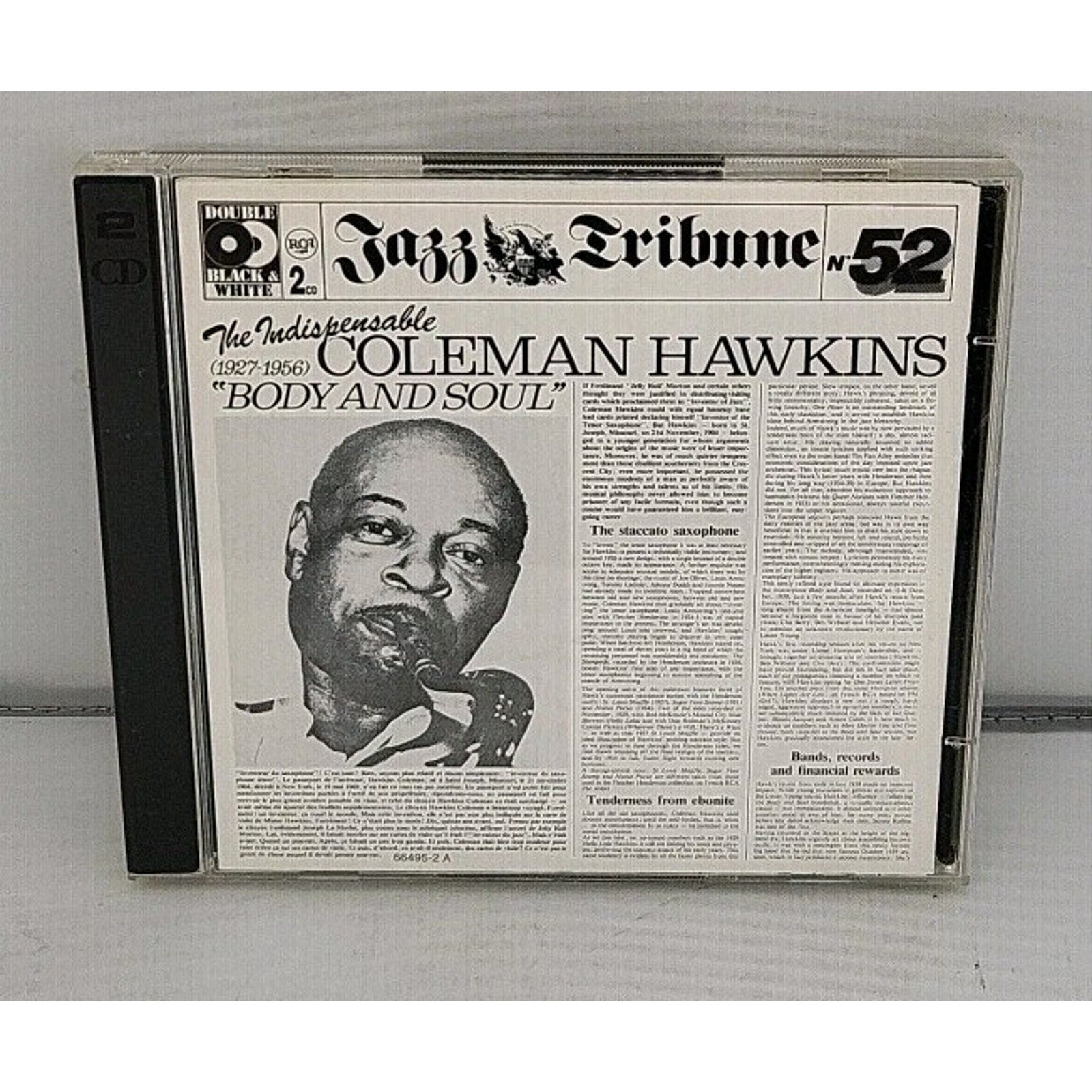 Coleman Hawkins 2 CD's Jazz Tribune No.52 The Indispensable Excellent Condition