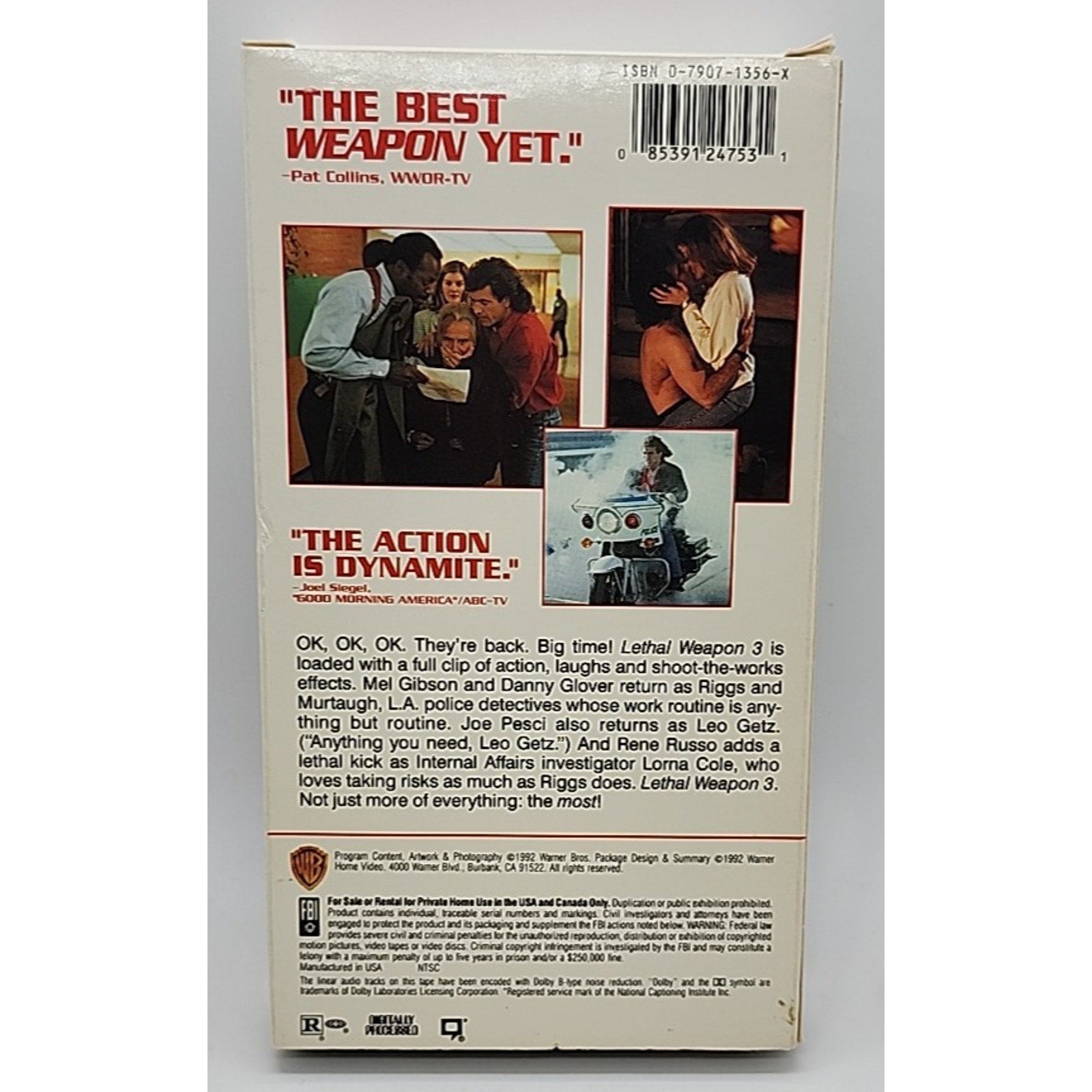 Lethal Weapon 3 (VHS, 1992)