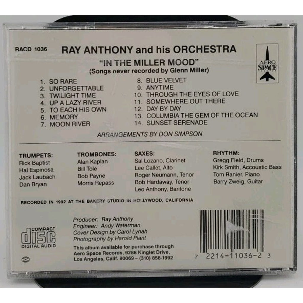 In the Miller Mood : Songs Never Recorded by Glenn Miller - Ray Anthony (CD)