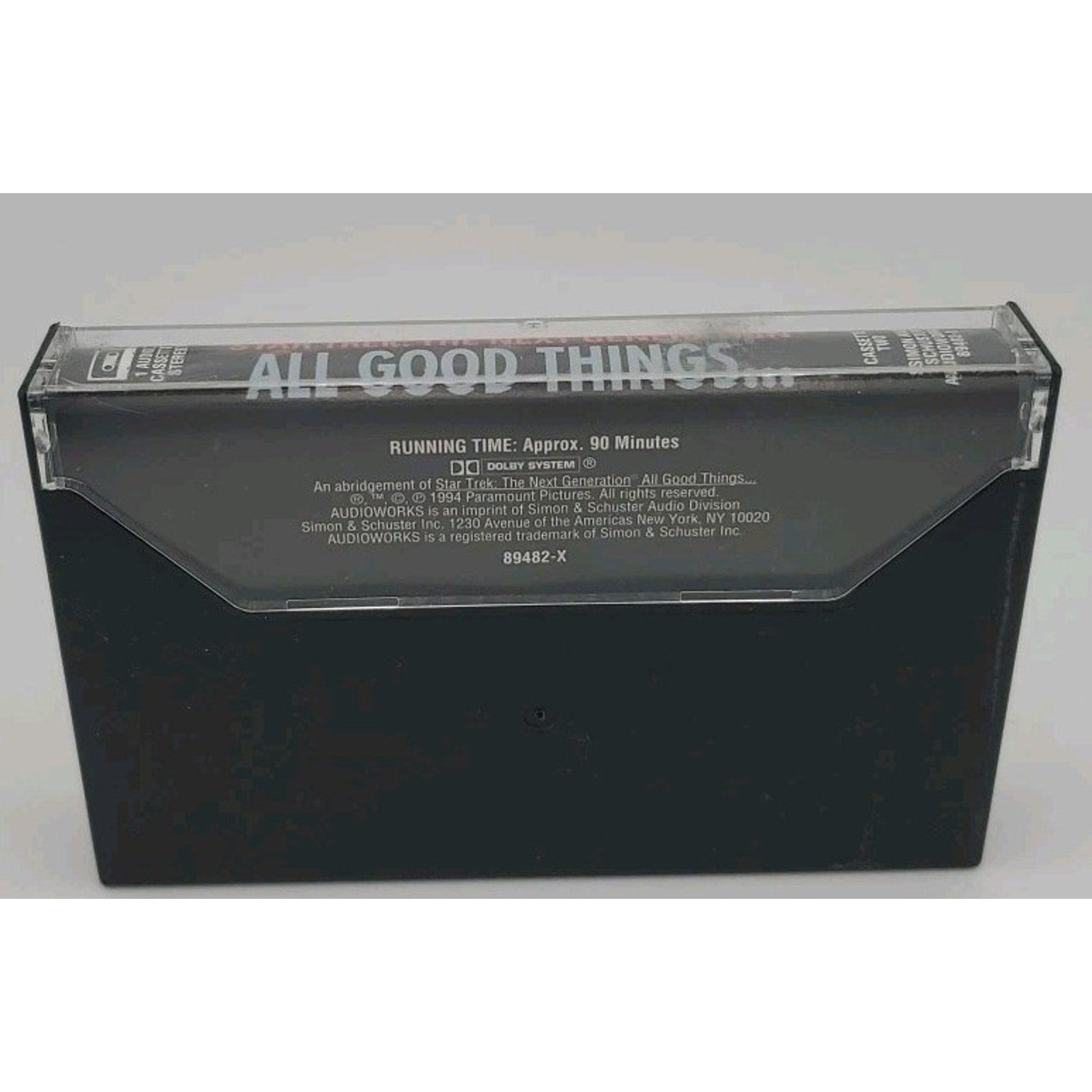 Star Trek The Next Generation All Good Things Audiobook 2 Cassettes