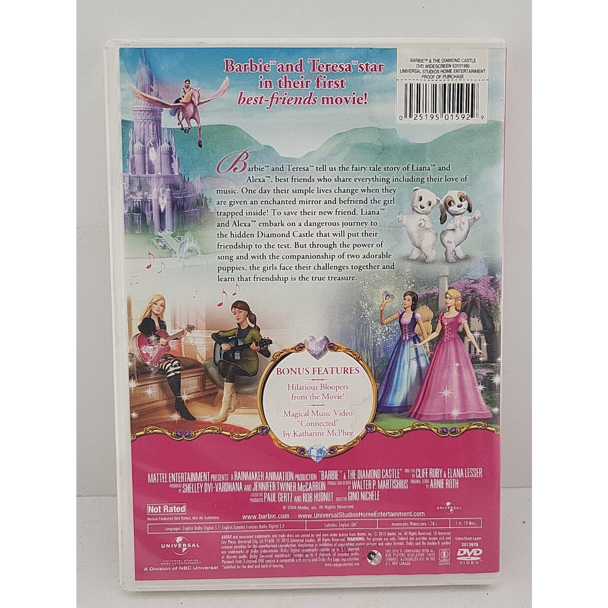 Barbie and the Diamond Castle (DVD, 2008)