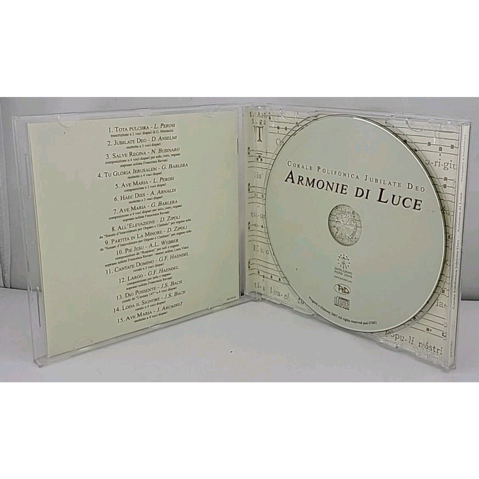 Corale Polifonica Jubilate Deo - Armonie Di Luce CD - Progetti e Dintorni