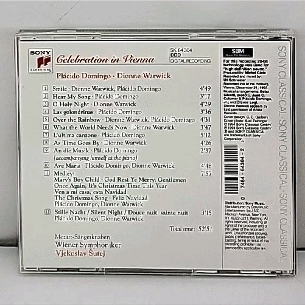 Celebration in Vienna by Warwick and Domingo (CD, 1994)