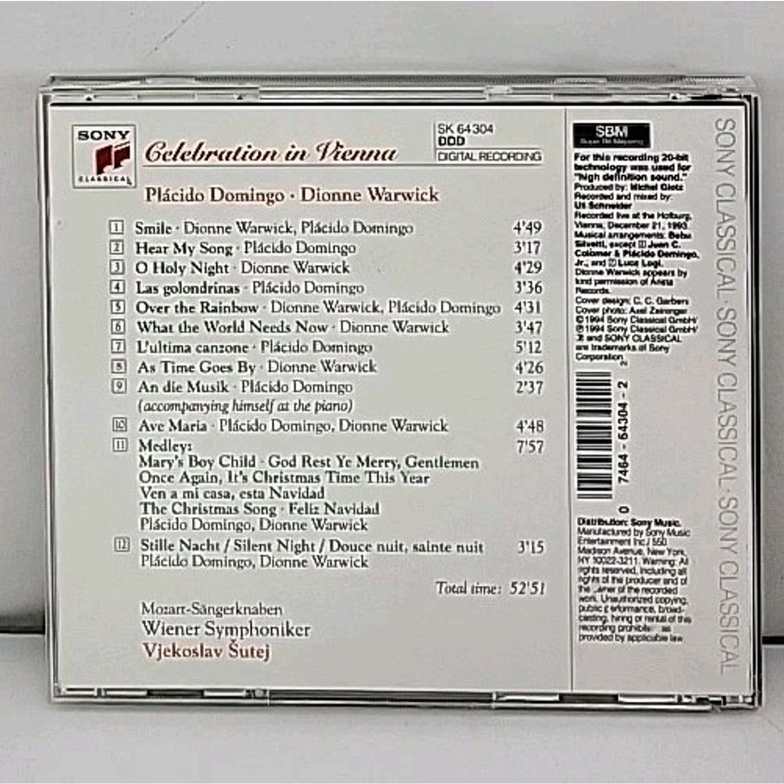 Celebration in Vienna by Warwick and Domingo (CD, 1994)