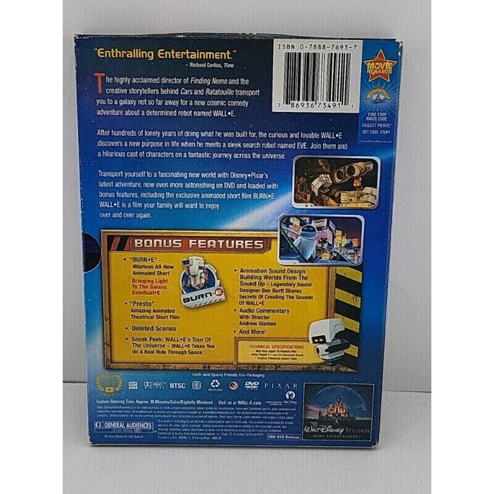 WALL-E (DVD, 2008)