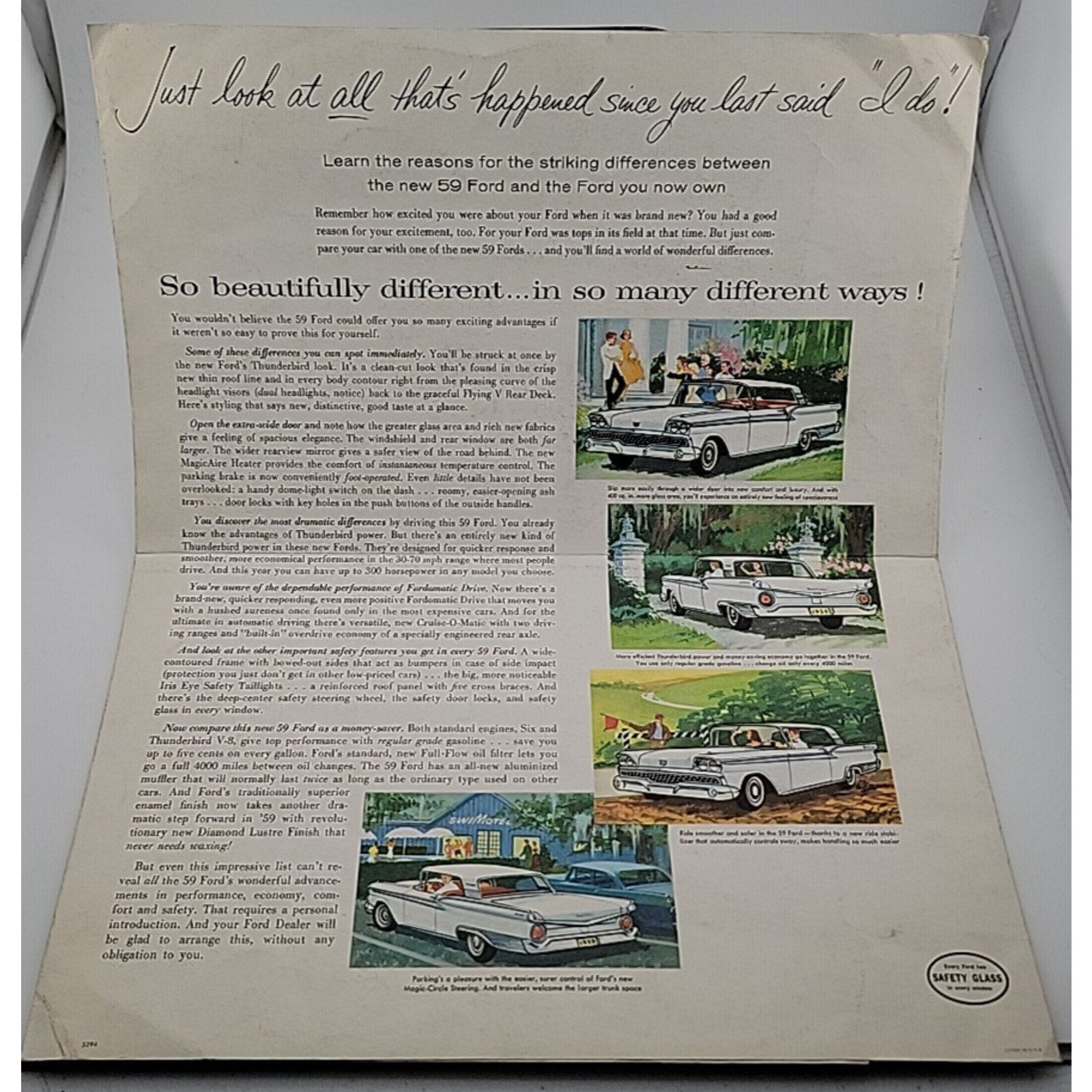 1959 Ford Galaxie Most Beautiful Wedding Of The Year Dealer Sales Brochure