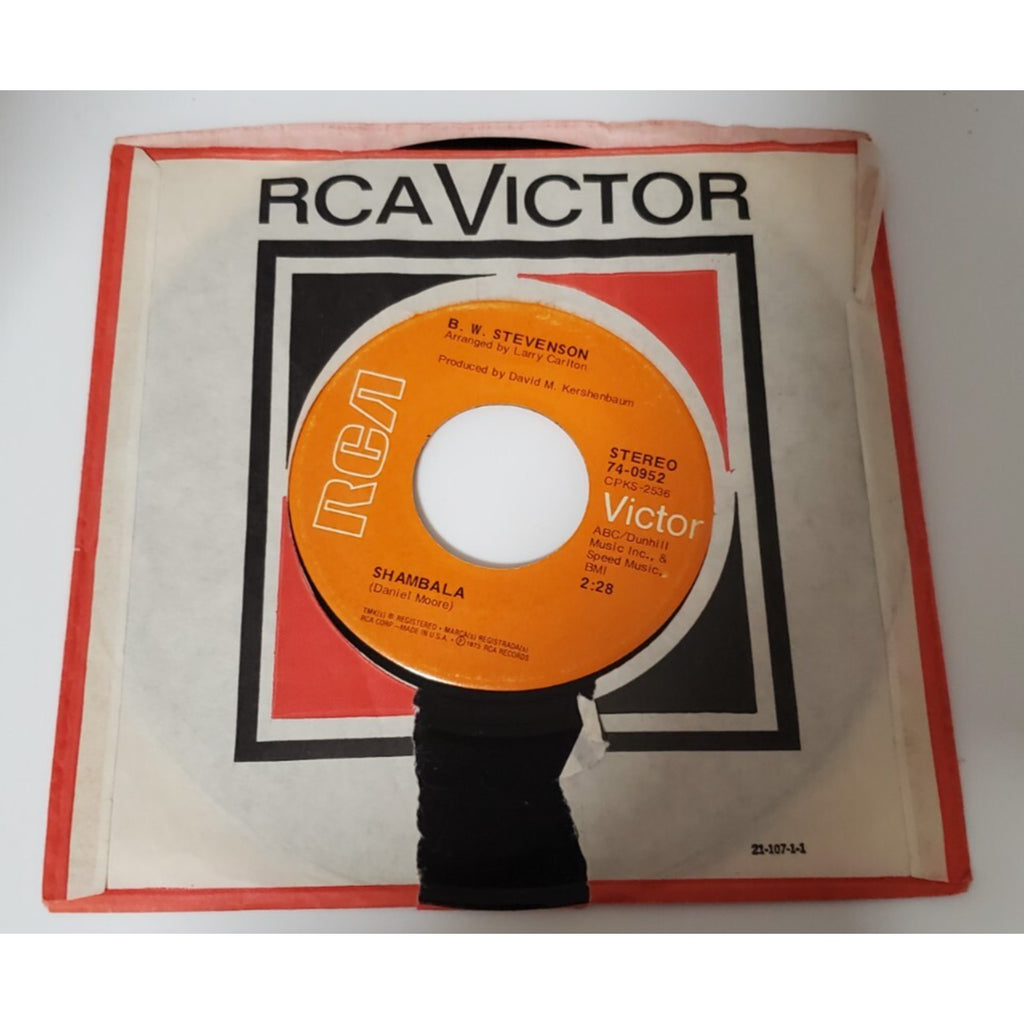 B.W. Stevenson - Shambala - 45RPM Record - Singles