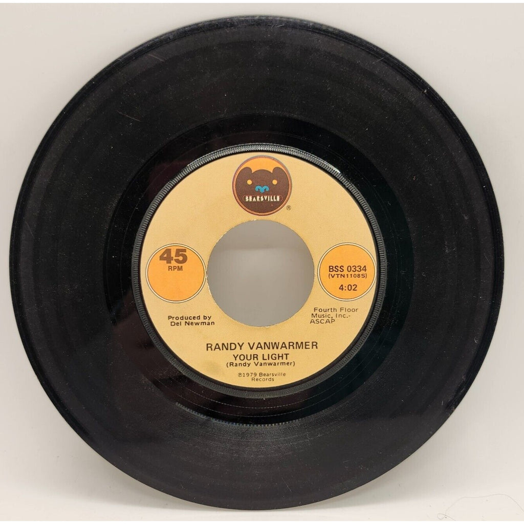 Just When I Needed You Most / Your Light by Randy Vanwarmer (Record) - BSS 0334