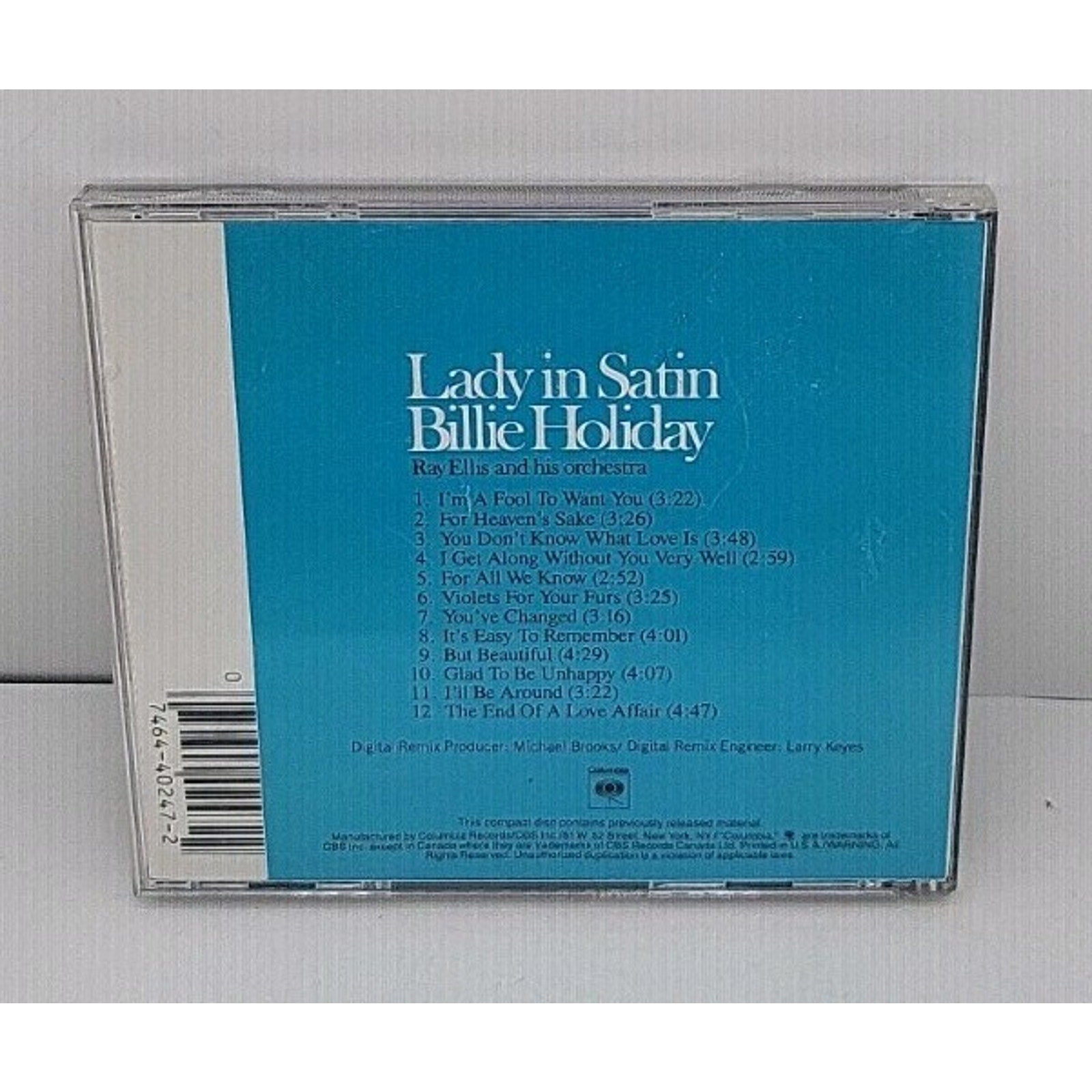 Billie Holiday, Lady in Satin, Audio CD