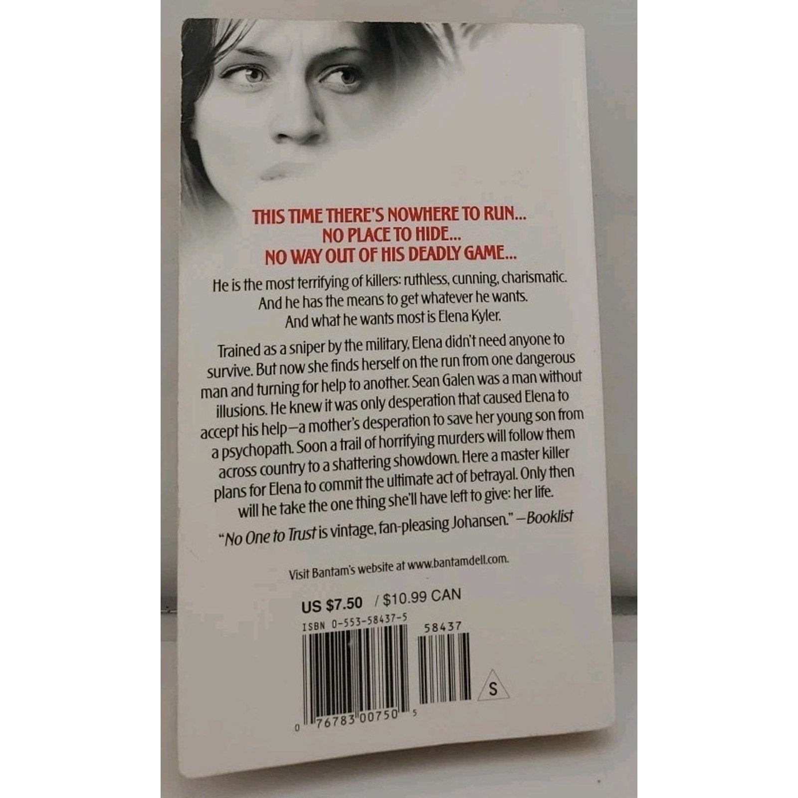 No One to Trust : A Novel by Iris Johansen (2003, Mass Market)