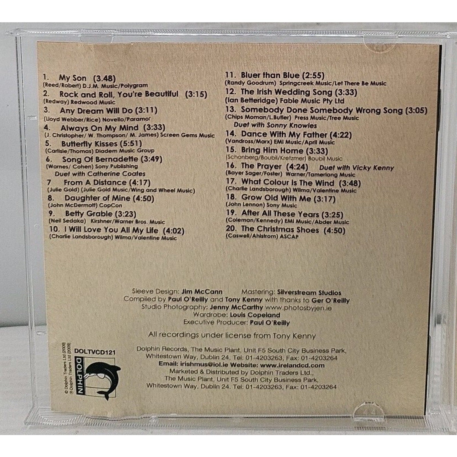 The Collection: 20 Classic Songs by Tony Kenny (CD, 2009, Dolphin Traders)