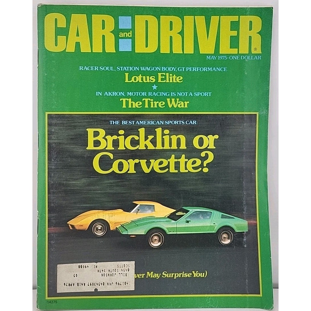 Car And Driver Magazine - May 1975 - Volume 20 Number 11