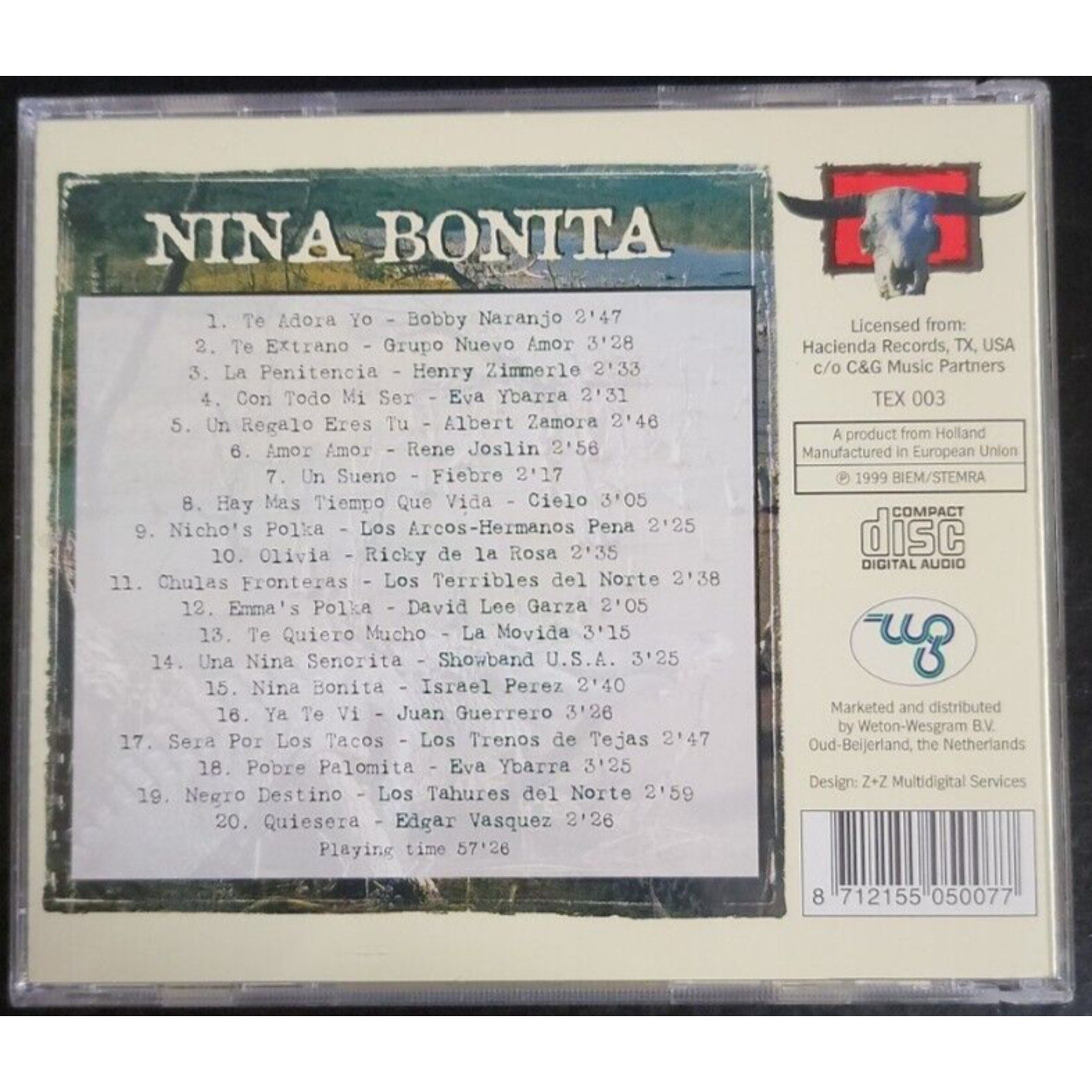 20 Tex Mex Songs Nina Bonita (CD)