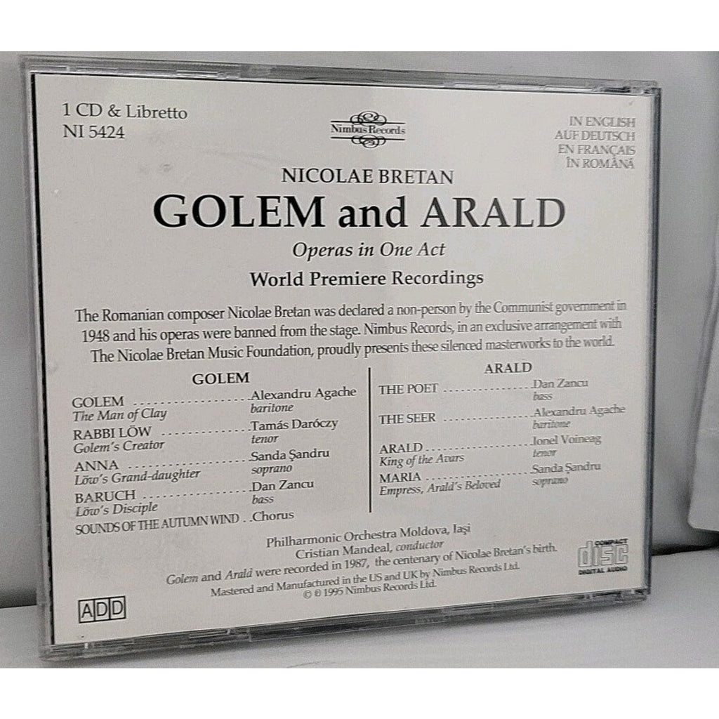 Golem & Arald by Bretan, Nicolae (CD, 1995)