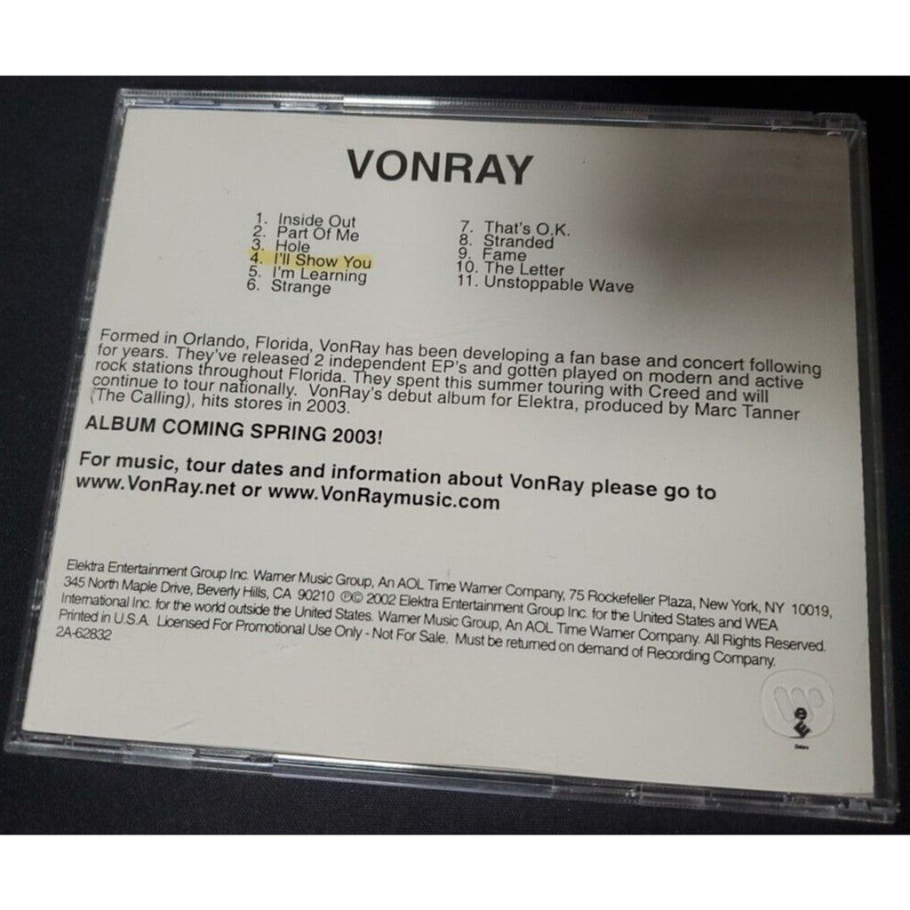 Vonray by Vonray (Advance CD, Elektra)
