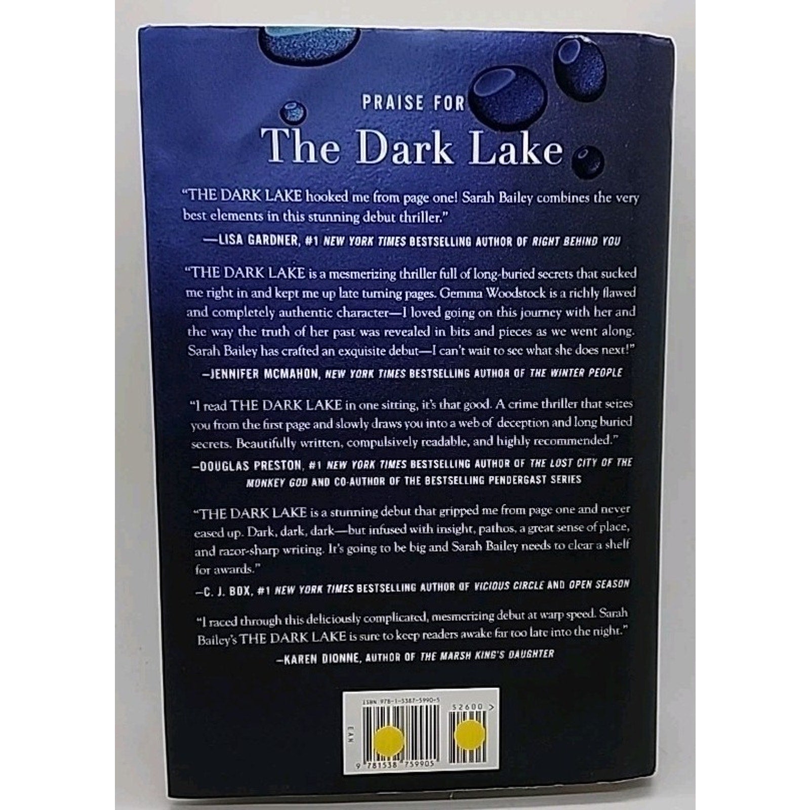Dark Lake by Sarah Bailey (2017, Hardcover)
