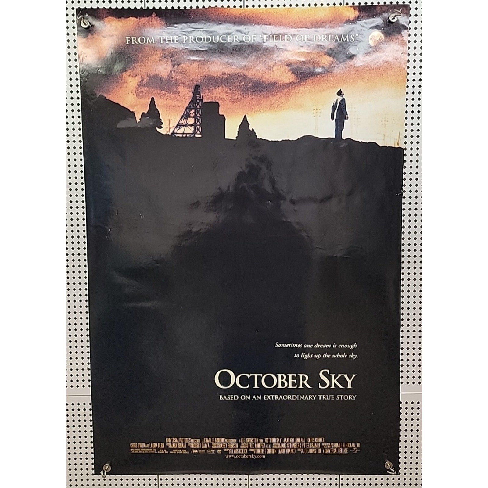 October Sky Movie Poster 27x40 Jake Gyllenhaal Chris Cooper Laura Dern Chris