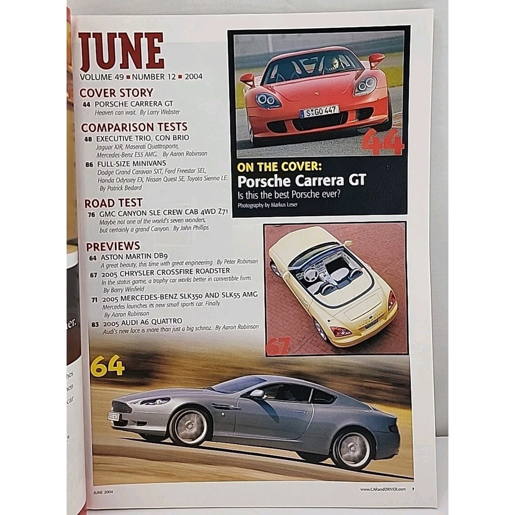 Car And Driver Magazine - June 2004 - Volume 49 Number 12