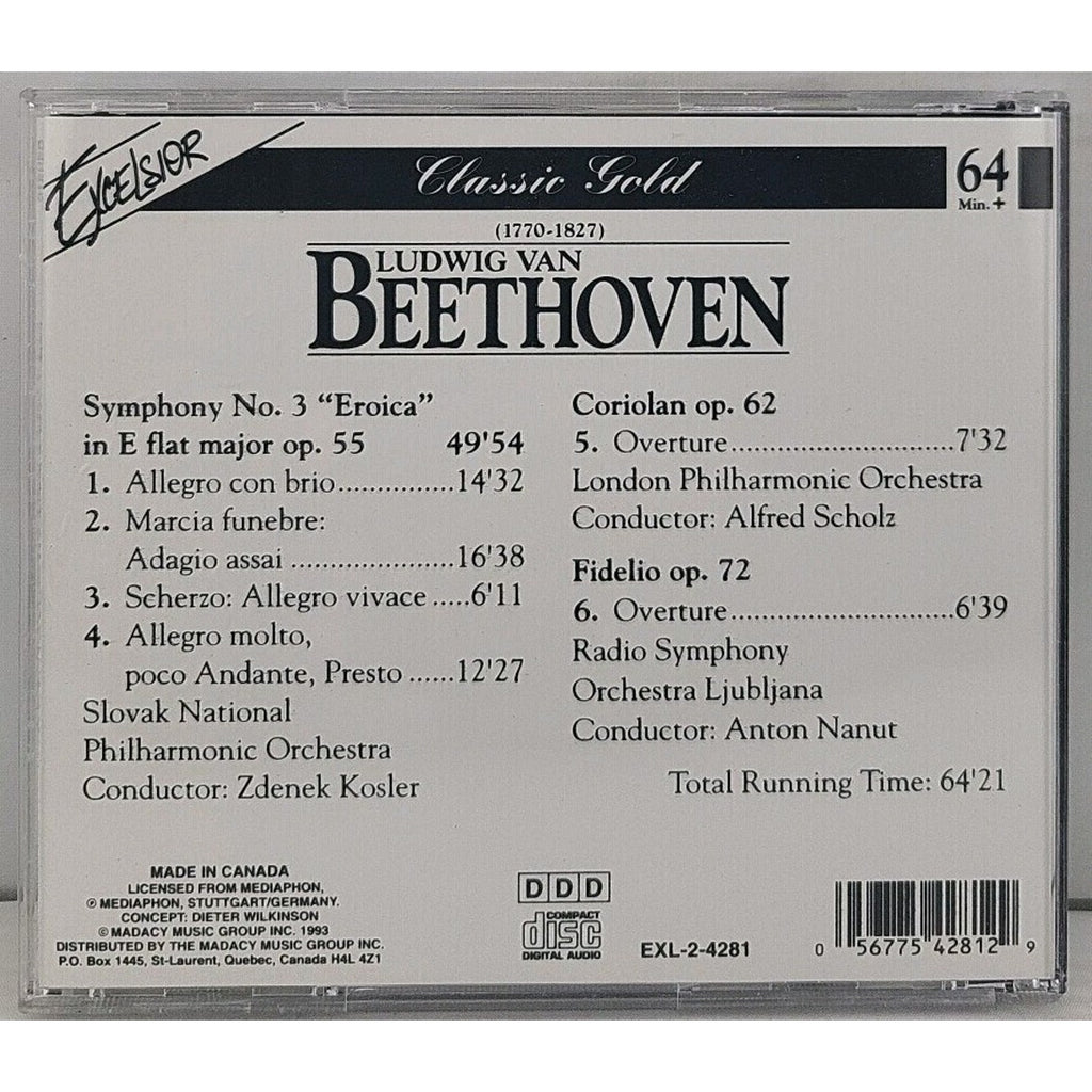 Excelsior Classic Gold Ludwig Van Beethoven Symphony No 3 Eroica CD