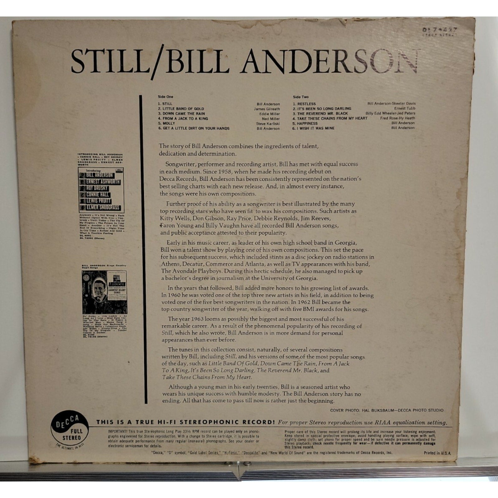 Bill Anderson – Still (Vinyl)