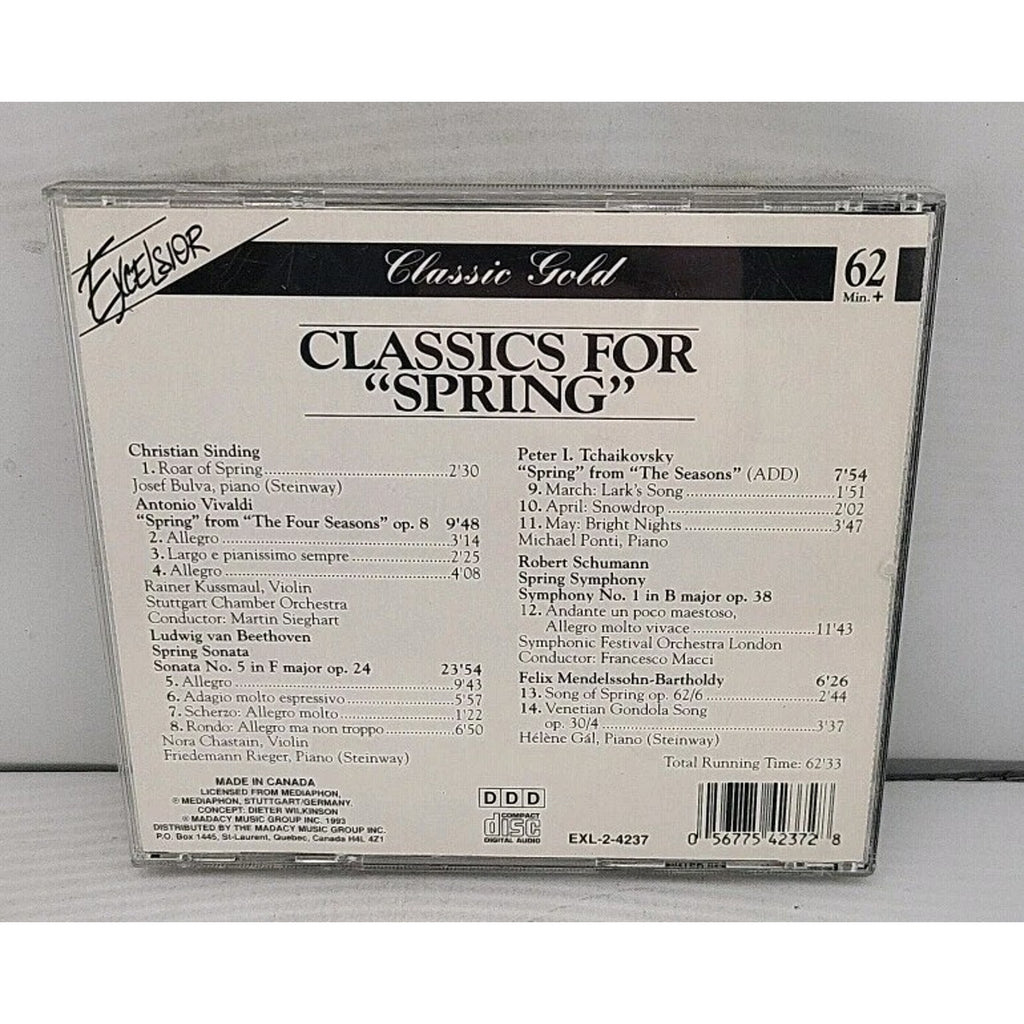 Classic's For Spring CD Vivaldi Beethoven Schumann Excelsior Classic gold 1983
