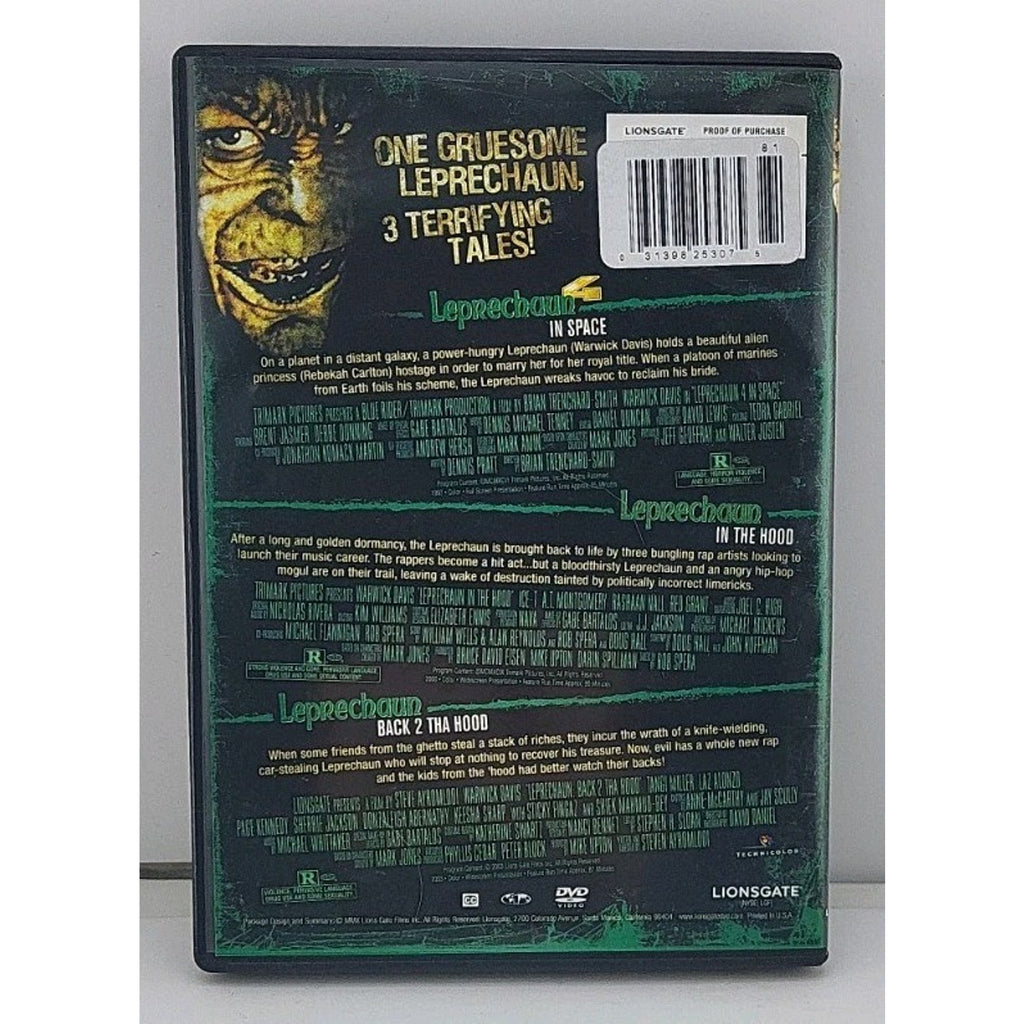 Triple Feature Leprechaun 4-6, In Space, In the Hood, Back 2 tha Hood 3-Disc Set