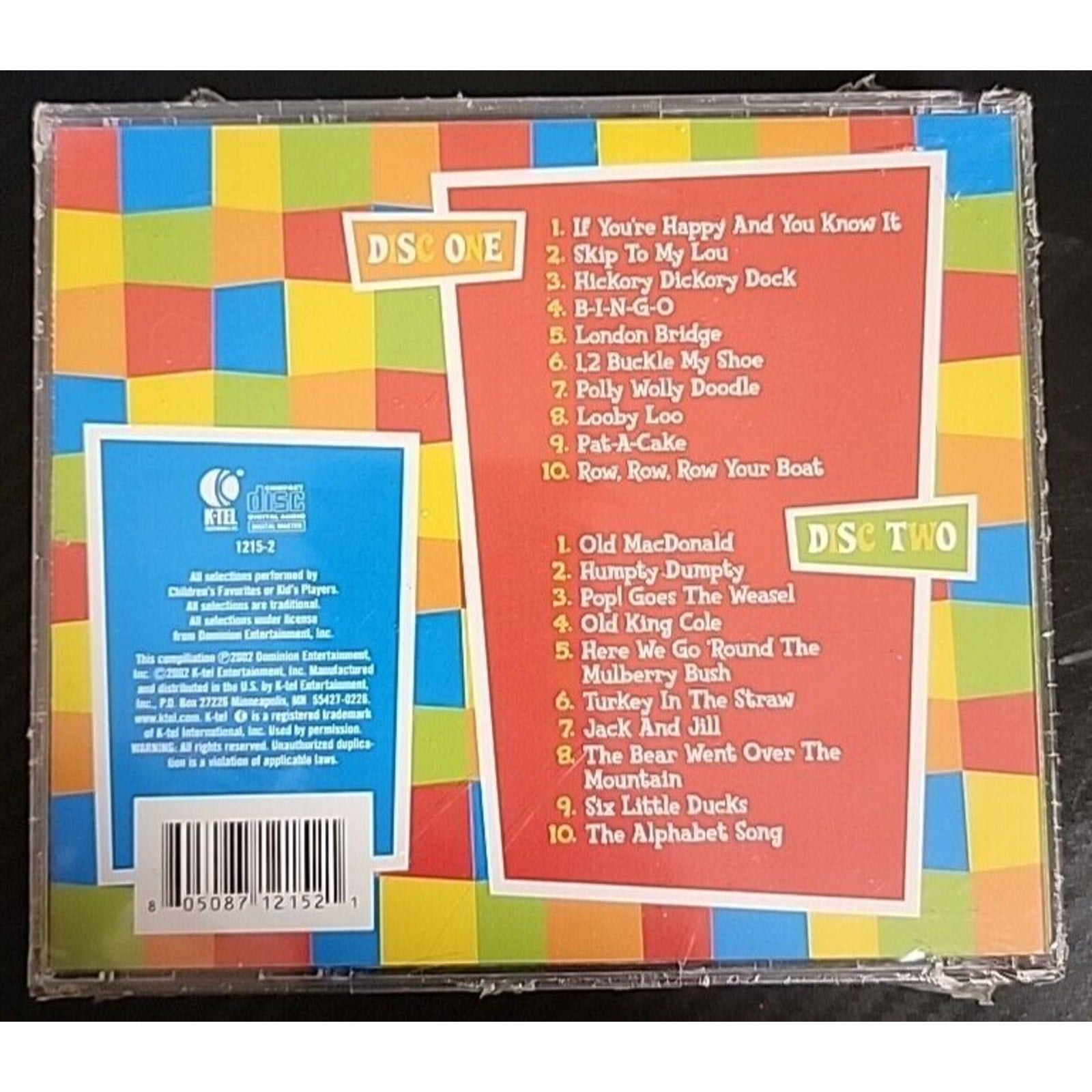 Kid's Playtime Songs by Various Artists (CD, Jun-2002, K-Tel Distribution)