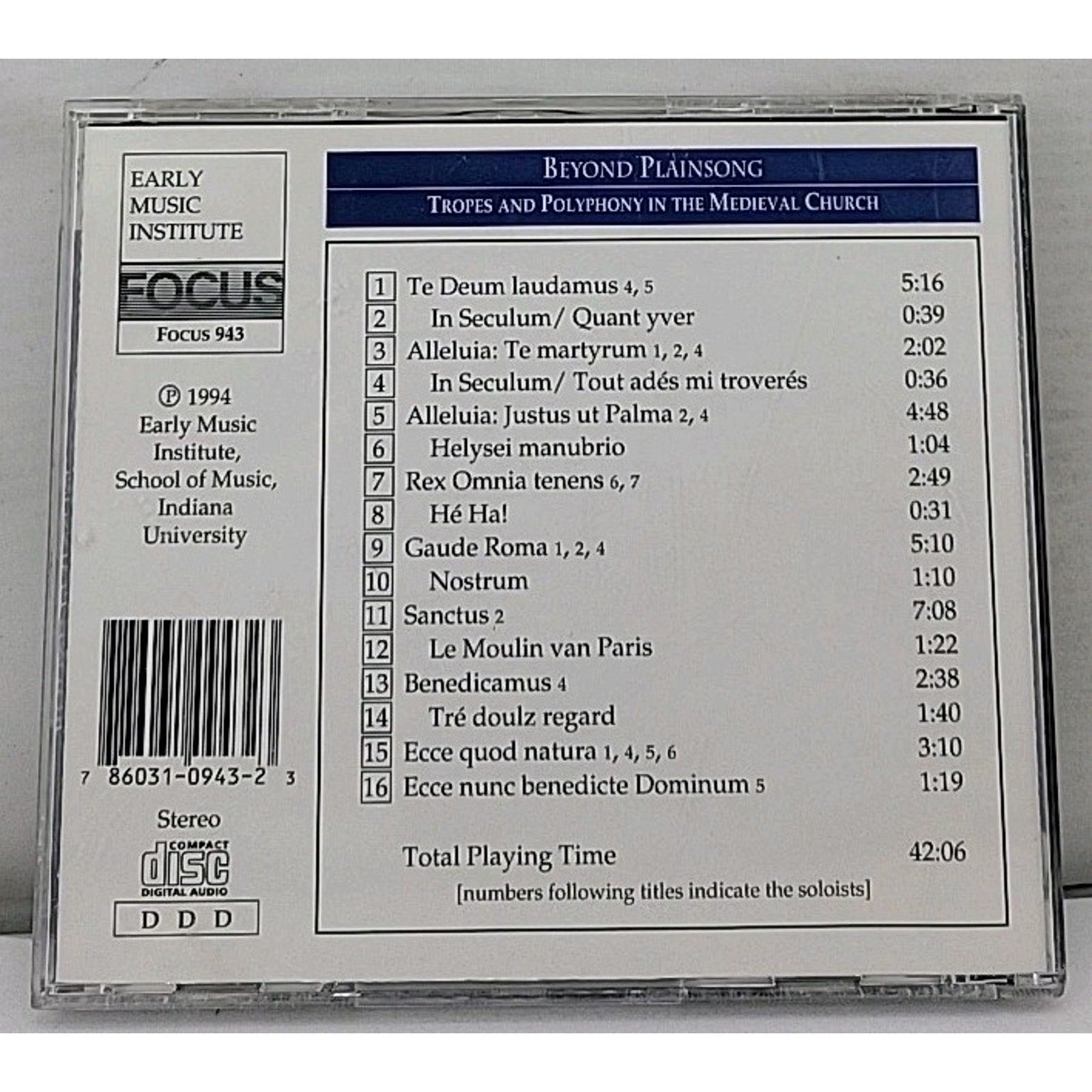 Beyond Plainsong by Various (CD, 1995)