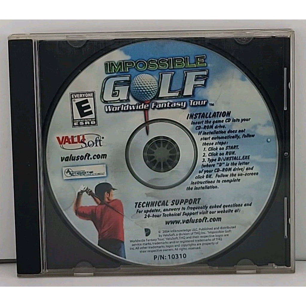Impossible Golf: Worldwide Fantasy Tour (PC, 2004, ValuSoft) *Disc Only*