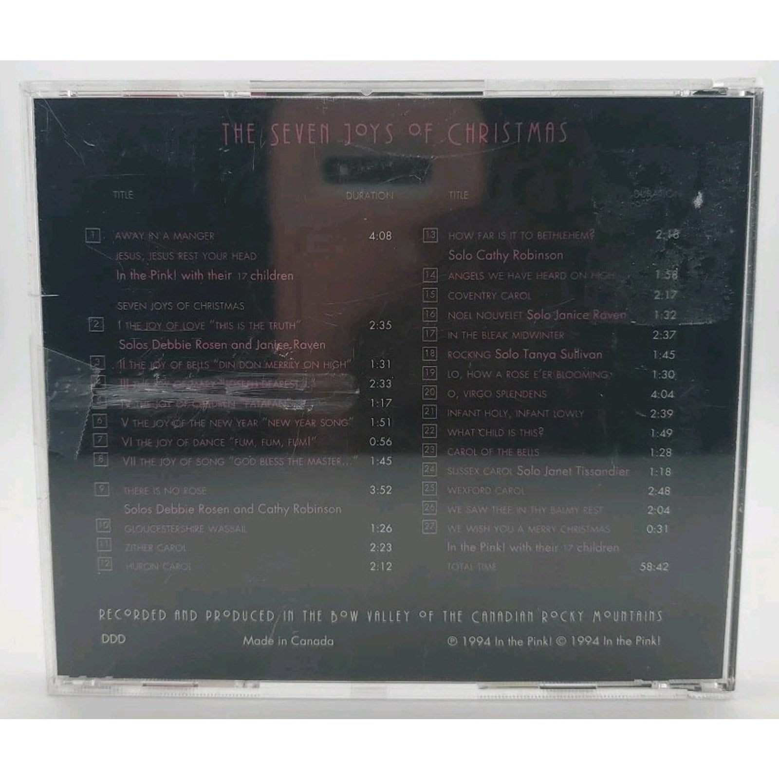 The Seven Joys of Christmas CD by In The Pink