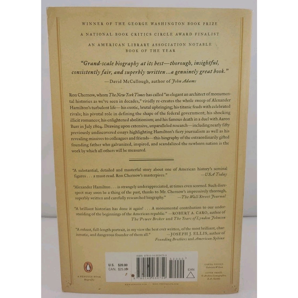 Alexander Hamilton by Ron Chernow (2005, Trade Paperback)