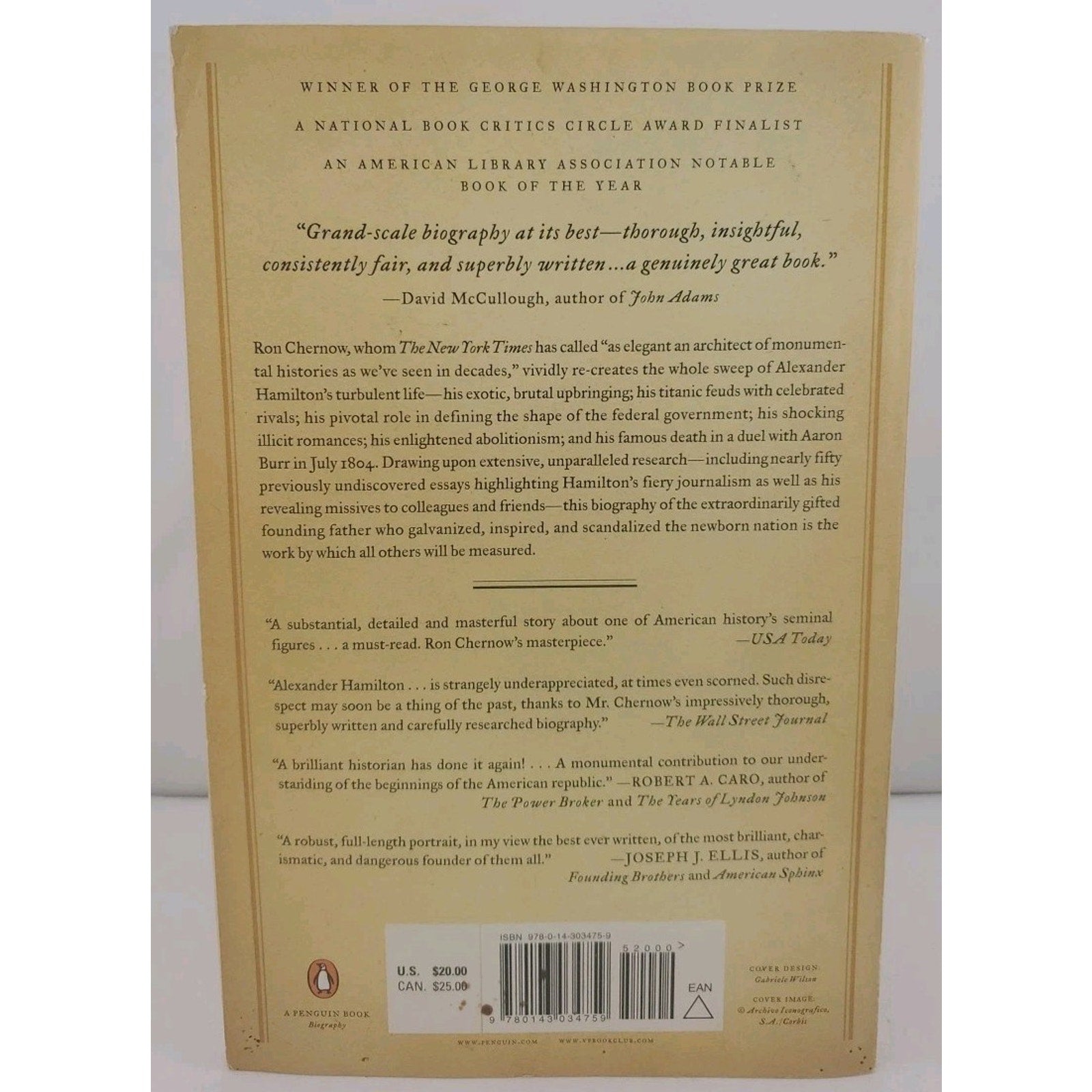 Alexander Hamilton by Ron Chernow (2005, Trade Paperback)