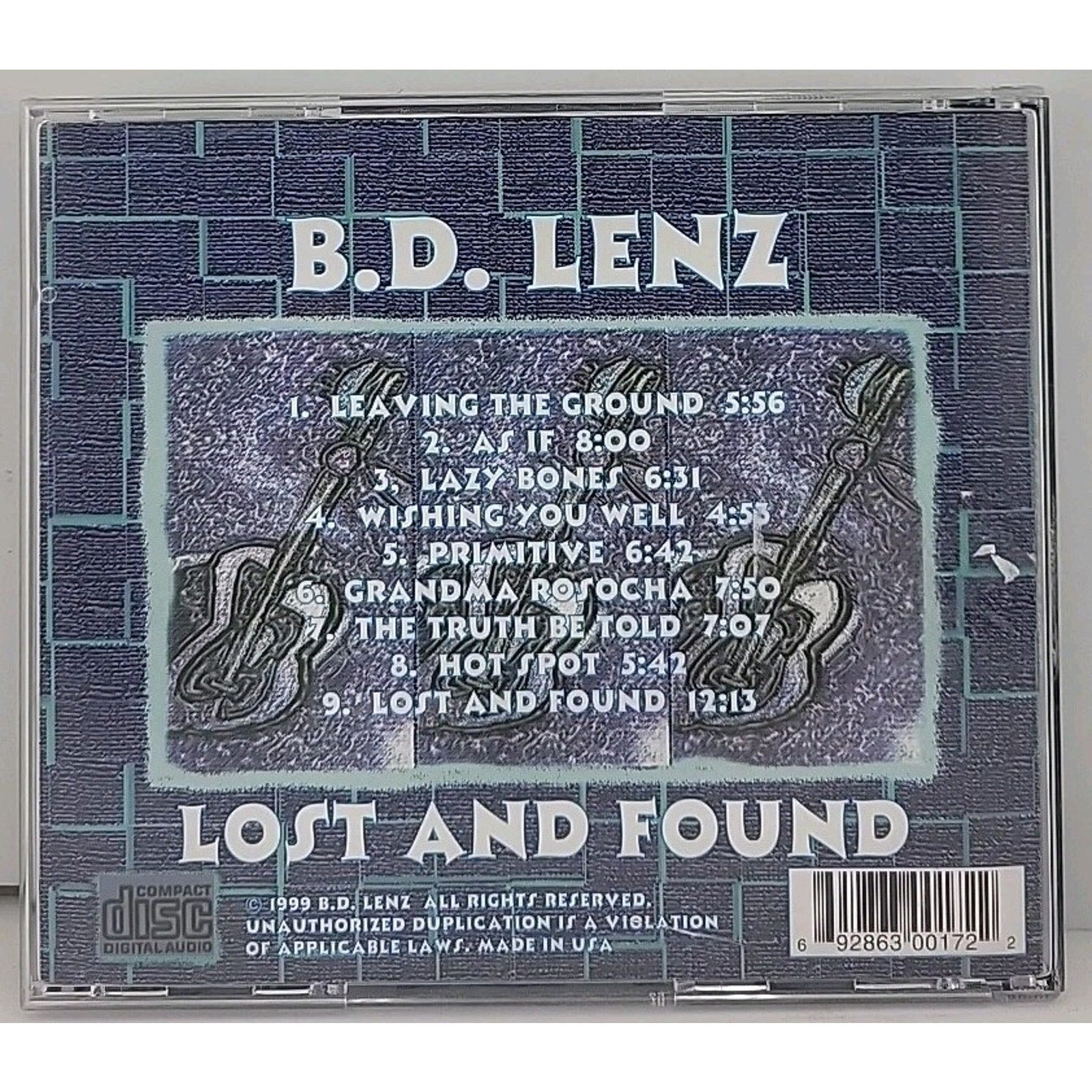 Lost & Found by B.D. Lenz (CD, 2003)