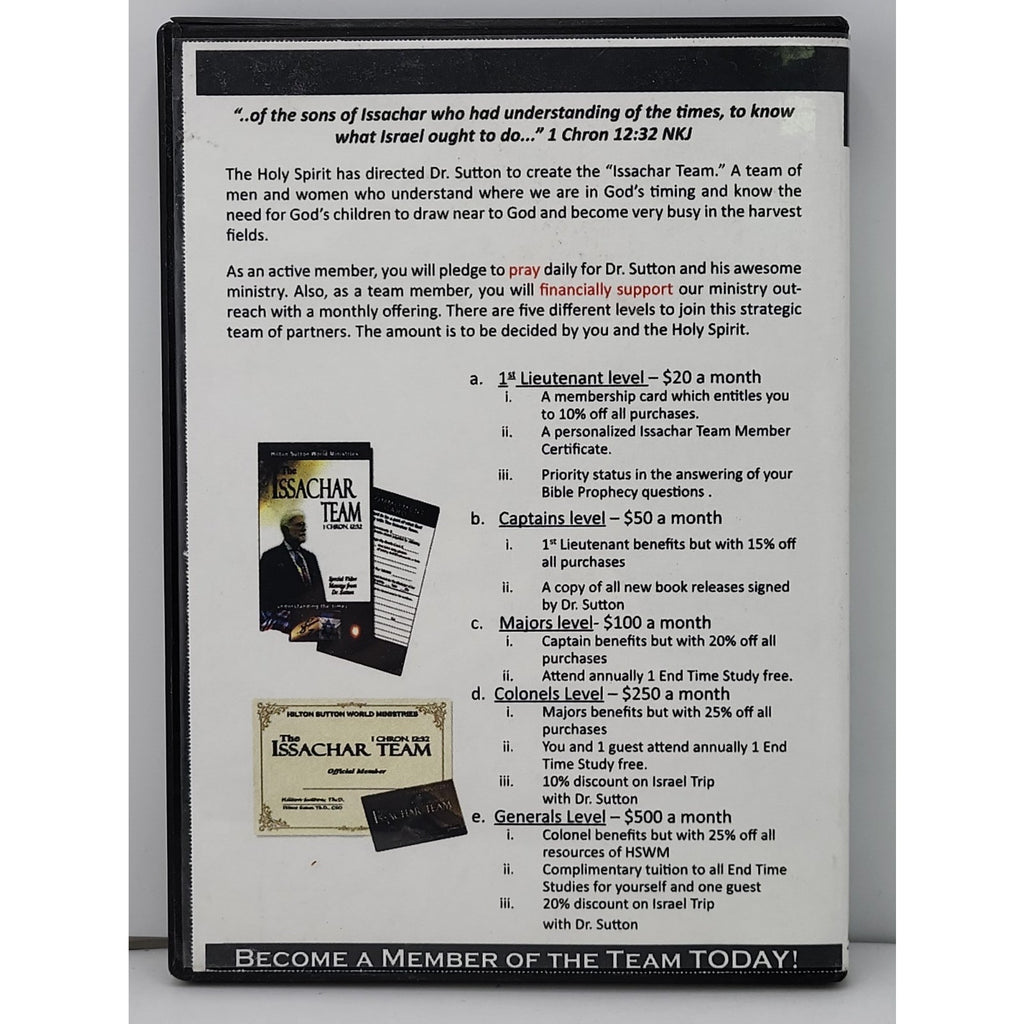 The Issachar Team: Understanding The Times DVD VIDEO 1 CHRON. 12:32