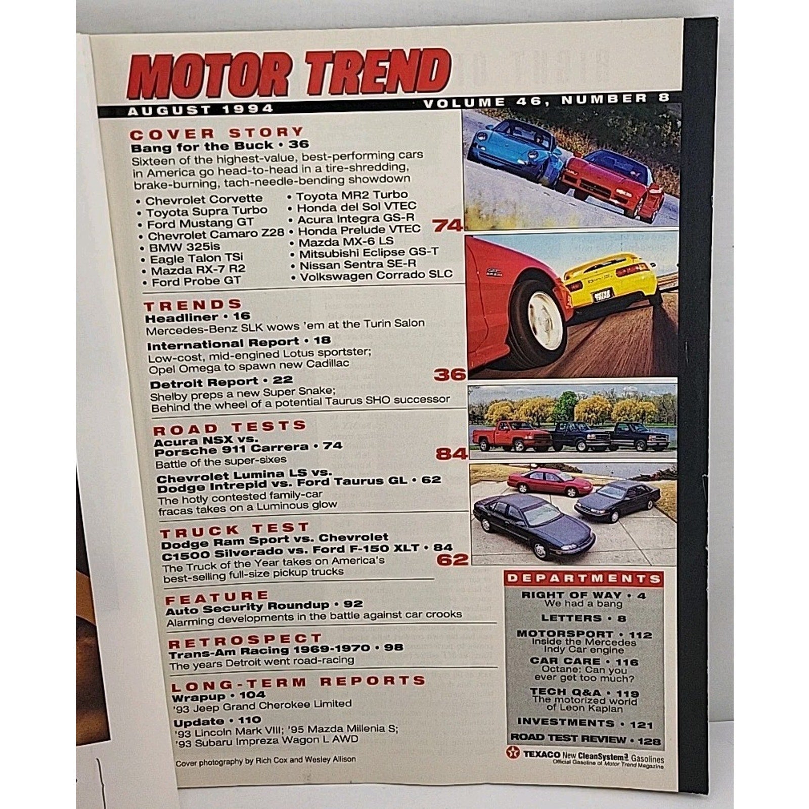 Motor Trend Magazine - August 1994 - Volume 46 Number 8