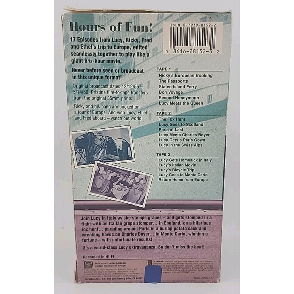 I Love Lucy Adventures in Europe Bon Voyage! (VHS)