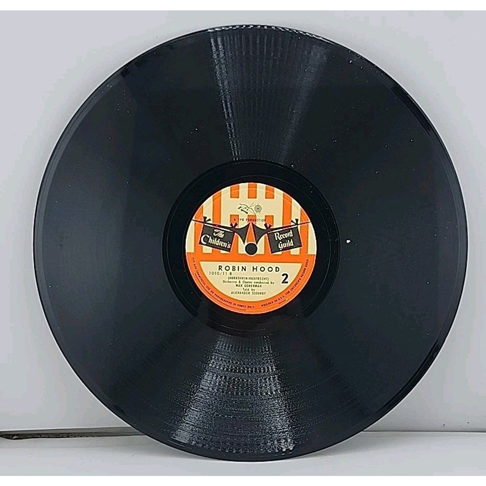 Robin Hood/ 2 Child’s 78 RPM Vinyl Records & Picture Sleeve / CRG 1010/11