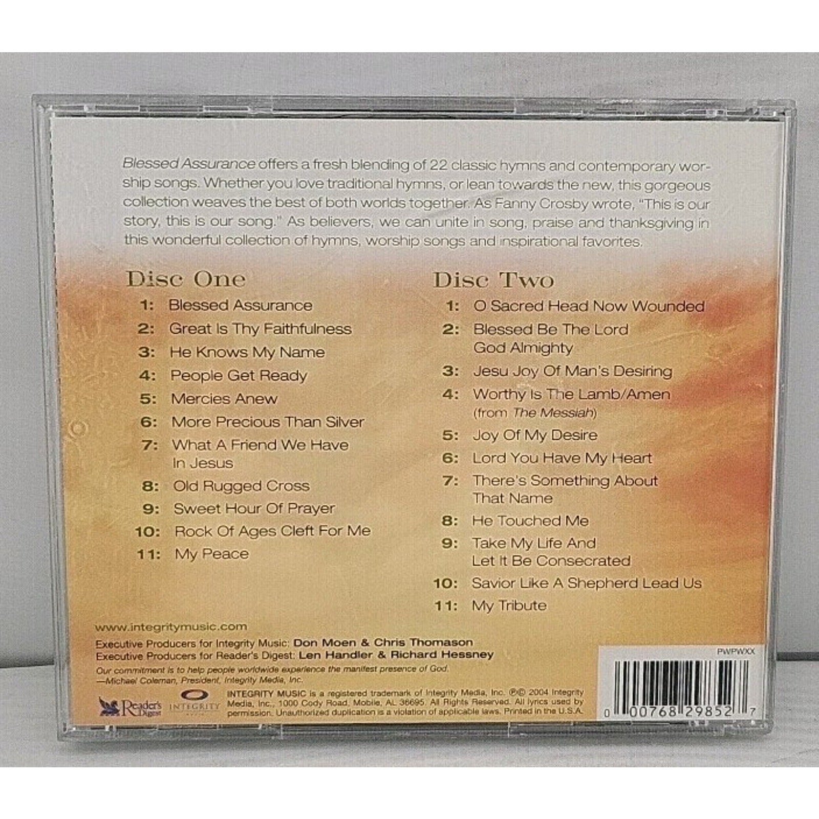 Various Artists – Blessed Assurance CD 2004 Christian Worship Hymns Integrity