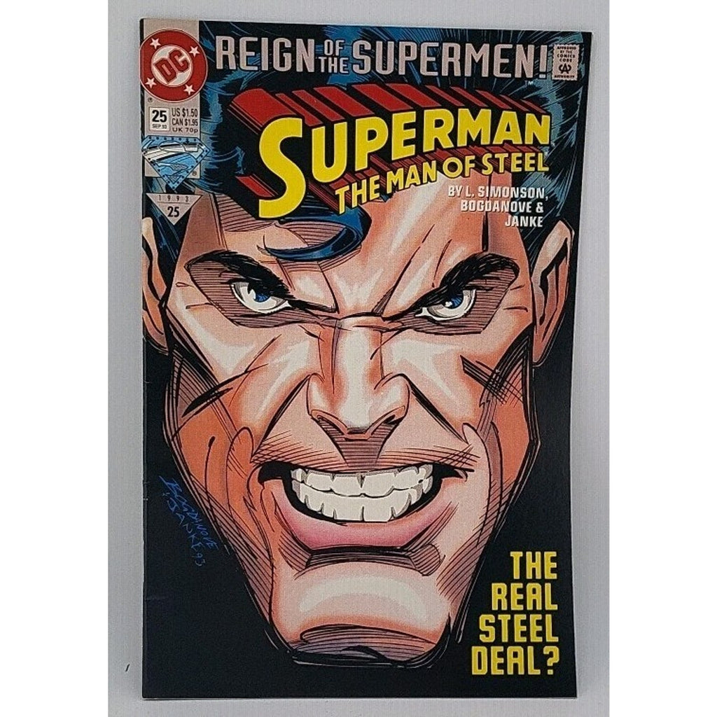 Superman Man Of Steel - 1993 #25 Reign Of Supermen Real Deal DC Comic Book