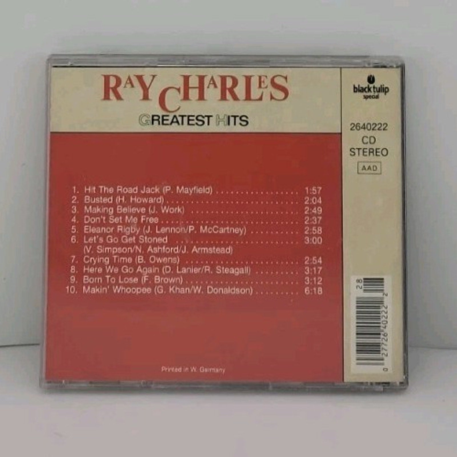 Greatest Hits [Black Tulip] by Ray Charles (CD, Black Tulip)