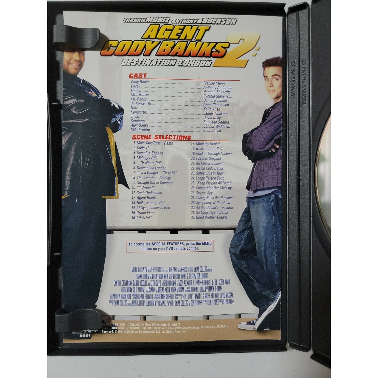 Agent Cody Banks: Destination London (DVD, 2004, Special Edition)